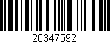 Código de barras (EAN, GTIN, SKU, ISBN): '20347592'