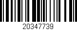 Código de barras (EAN, GTIN, SKU, ISBN): '20347739'