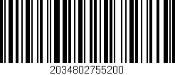 Código de barras (EAN, GTIN, SKU, ISBN): '2034802755200'