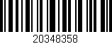 Código de barras (EAN, GTIN, SKU, ISBN): '20348358'