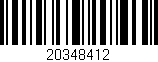 Código de barras (EAN, GTIN, SKU, ISBN): '20348412'