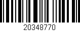 Código de barras (EAN, GTIN, SKU, ISBN): '20348770'