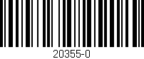 Código de barras (EAN, GTIN, SKU, ISBN): '20355-0'