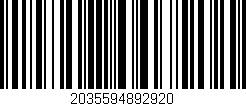 Código de barras (EAN, GTIN, SKU, ISBN): '2035594892920'