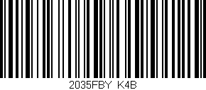 Código de barras (EAN, GTIN, SKU, ISBN): '2035FBY/K4B'