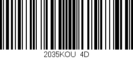 Código de barras (EAN, GTIN, SKU, ISBN): '2035KOU/4D'