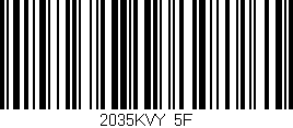 Código de barras (EAN, GTIN, SKU, ISBN): '2035KVY/5F'
