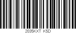Código de barras (EAN, GTIN, SKU, ISBN): '2035KXT/K5D'
