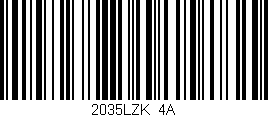 Código de barras (EAN, GTIN, SKU, ISBN): '2035LZK/4A'
