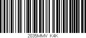 Código de barras (EAN, GTIN, SKU, ISBN): '2035MMV/K4K'