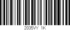 Código de barras (EAN, GTIN, SKU, ISBN): '2035VY/1K'