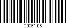 Código de barras (EAN, GTIN, SKU, ISBN): '20361.05'