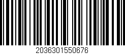 Código de barras (EAN, GTIN, SKU, ISBN): '2036301550676'