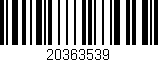 Código de barras (EAN, GTIN, SKU, ISBN): '20363539'
