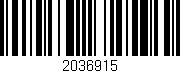 Código de barras (EAN, GTIN, SKU, ISBN): '2036915'