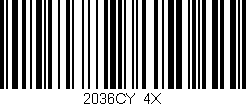 Código de barras (EAN, GTIN, SKU, ISBN): '2036CY/4X'