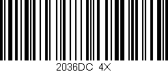 Código de barras (EAN, GTIN, SKU, ISBN): '2036DC/4X'