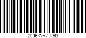 Código de barras (EAN, GTIN, SKU, ISBN): '2036KVW/K5B'