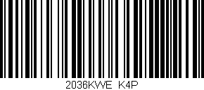 Código de barras (EAN, GTIN, SKU, ISBN): '2036KWE/K4P'