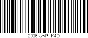 Código de barras (EAN, GTIN, SKU, ISBN): '2036KWR/K4D'