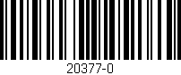 Código de barras (EAN, GTIN, SKU, ISBN): '20377-0'