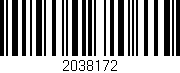 Código de barras (EAN, GTIN, SKU, ISBN): '2038172'