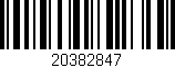 Código de barras (EAN, GTIN, SKU, ISBN): '20382847'