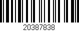 Código de barras (EAN, GTIN, SKU, ISBN): '20387838'