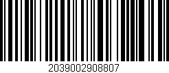 Código de barras (EAN, GTIN, SKU, ISBN): '2039002908807'