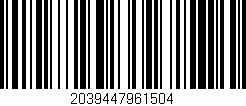 Código de barras (EAN, GTIN, SKU, ISBN): '2039447961504'