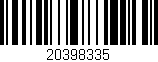 Código de barras (EAN, GTIN, SKU, ISBN): '20398335'