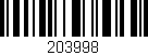Código de barras (EAN, GTIN, SKU, ISBN): '203998'