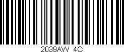 Código de barras (EAN, GTIN, SKU, ISBN): '2039AW/4C'