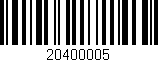 Código de barras (EAN, GTIN, SKU, ISBN): '20400005'