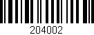 Código de barras (EAN, GTIN, SKU, ISBN): '204002'