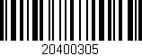 Código de barras (EAN, GTIN, SKU, ISBN): '20400305'