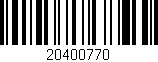 Código de barras (EAN, GTIN, SKU, ISBN): '20400770'