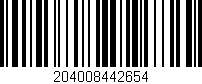 Código de barras (EAN, GTIN, SKU, ISBN): '204008442654'