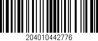 Código de barras (EAN, GTIN, SKU, ISBN): '204010442776'