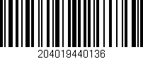 Código de barras (EAN, GTIN, SKU, ISBN): '204019440136'