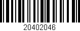 Código de barras (EAN, GTIN, SKU, ISBN): '20402046'