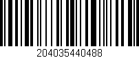 Código de barras (EAN, GTIN, SKU, ISBN): '204035440488'