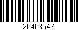 Código de barras (EAN, GTIN, SKU, ISBN): '20403547'