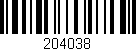 Código de barras (EAN, GTIN, SKU, ISBN): '204038'