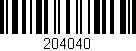 Código de barras (EAN, GTIN, SKU, ISBN): '204040'