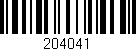 Código de barras (EAN, GTIN, SKU, ISBN): '204041'