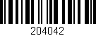 Código de barras (EAN, GTIN, SKU, ISBN): '204042'