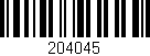 Código de barras (EAN, GTIN, SKU, ISBN): '204045'