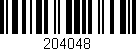 Código de barras (EAN, GTIN, SKU, ISBN): '204048'