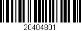 Código de barras (EAN, GTIN, SKU, ISBN): '20404801'
